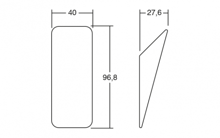 Switch - Agatatoare cuier, finisaj negru lacuit, L:96.8 mm [1]