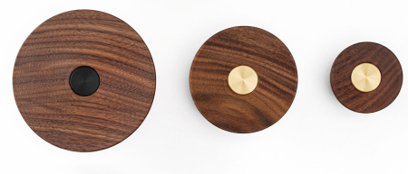 Zoot - Agatatoare cuier, finisaj alama intunecata periata cu nuc natur, D:60 mm [3]