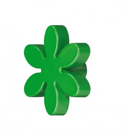 Manere pentru mobila - Buton floare verde pentru mobilier copii