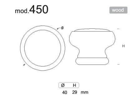 Buton pentru mobila, Beauty 450BL30, finisaj alb, D:40 mm [1]