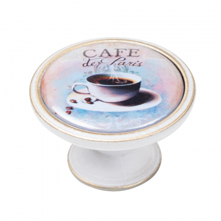 Manere pentru mobila - Buton pentru mobila, Cafe3 550BB63, finisaj bronz patinat, D:37 mm