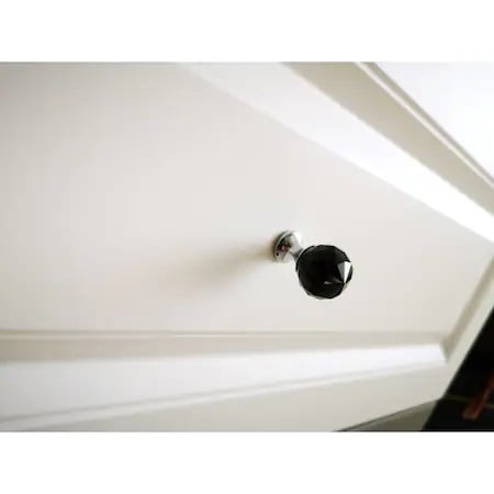 Buton pentru mobila cristal CRPA, finisaj crom lucios+cristal negru, D:30 mm [3]