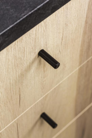 Graf Mini - Buton pentru mobila, finisaj negru periat, D= 10 mm [2]