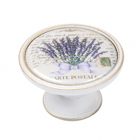 Manere pentru mobila - Buton pentru mobila, Lavender2 550BB47, finisaj bronz patinat, D:37 mm