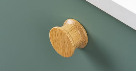 OH! Wood - Buton pentru mobila, finisaj stejar, Ø:40 mm [2]