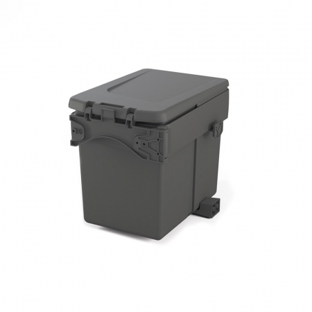 Cos de gunoi 15 l, incorporabil cu capac automat, gri antracit [1]