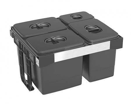 Cos de gunoi Free Jazz 60 incorporabil, colectare selectiva, 1 compartiment x 7 litri si 3x15 litri [3]