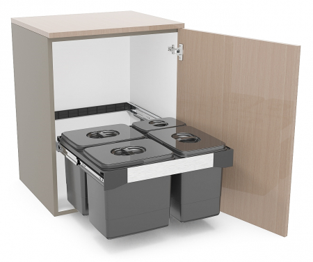 Cos de gunoi Free Jazz 60 incorporabil, colectare selectiva, 1 compartiment x 7 litri si 3x15 litri [2]