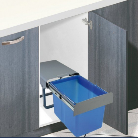 Ekko - Coș de gunoi încorporabil, 1×34 L, albastru [1]