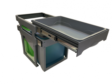 Cos de gunoi incorporabil Tank Front, colectare selectiva, cu 2 recipiente 2 x 16 litri si tavita multifunctionala [2]