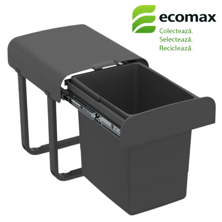 Coșuri gunoi încorporabile - Ecomax Aladin Jazz 40 - Coș gunoi încorporabil, cu extragere totală, 1 x 15 l