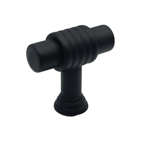 Vintage & Retro - Cruz - Buton pentru mobila, finisaj negru mat, 32x30 mm