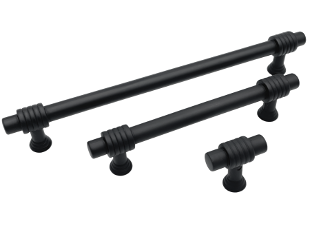 Cruz - Buton pentru mobila, finisaj negru mat, 32x30 mm [3]