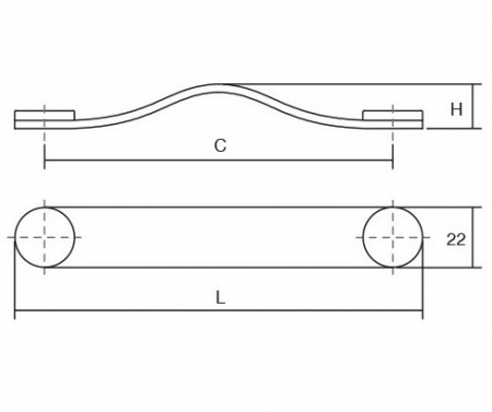 Flexa - Maner din piele neagra pentru mobilier, cu ornamente negre, L: 150 mm [2]