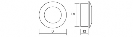 Tap - Maner ingropat, D:40 mm, finisaj crom mat [2]