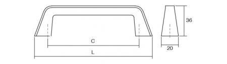 Maner pentru mobila Arrow, finisaj nichel periat, L:223 mm [1]