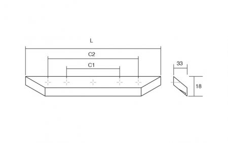 Barcco - Maner pentru mobila, finisaj nuc, L:600 mm [3]