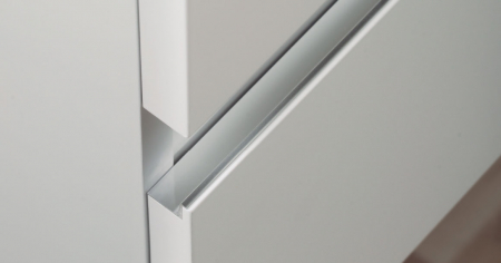 Profile maner - Grada - Profil maner pentru mobila, finisaj aluminiu, L:3000 mm