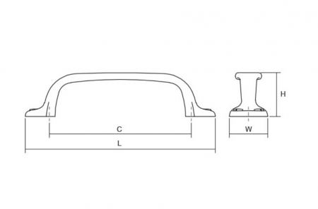 Maner pentru mobilier Ava alama antichizata [2]