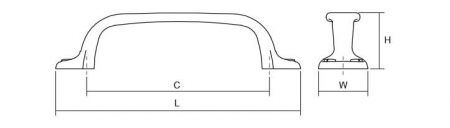 Maner pentru mobilier Ava finisaj cositor [2]