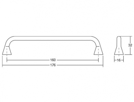 Bella - Maner pentru mobilier, finisaj negru mat [1]