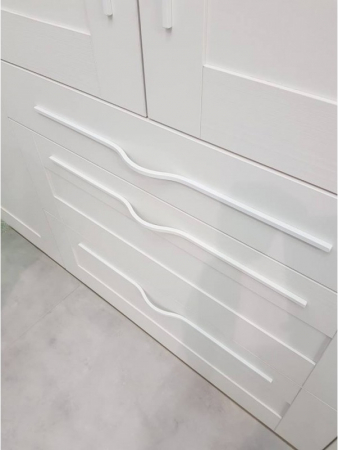 Brave - Maner pentru mobilier, finisaj alb mat, L= 400 mm [1]