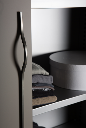 Manere lungi - Brave - Maner pentru mobilier, finisaj negru mat, L: 1040 mm