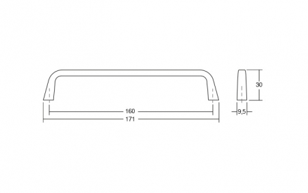 Este - Maner pentru mobilier, finisaj crom lucios [4]