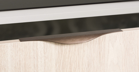 Manere In cant - Noma - Maner pentru mobilier, bronz antichizat, L: 350 mm