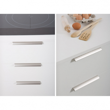 Maner pentru mobila Ona, finisaj otel inoxidabil, L: 350 mm [3]