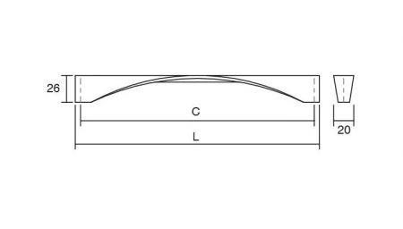 Maner pentru mobilier Twisted, finisaj crom lucios, L:170 mm [2]