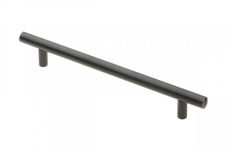 Manere pentru mobila - Maner Vintage cilindric, pentru mobilier RELING, finisaj cupru antichizat L:220 mm