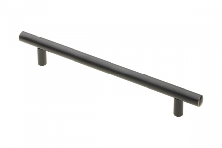 Manere pentru mobila - Maner vintage cilindric pentru mobilier RELING, finisaj cupru antichizat L:272 mm