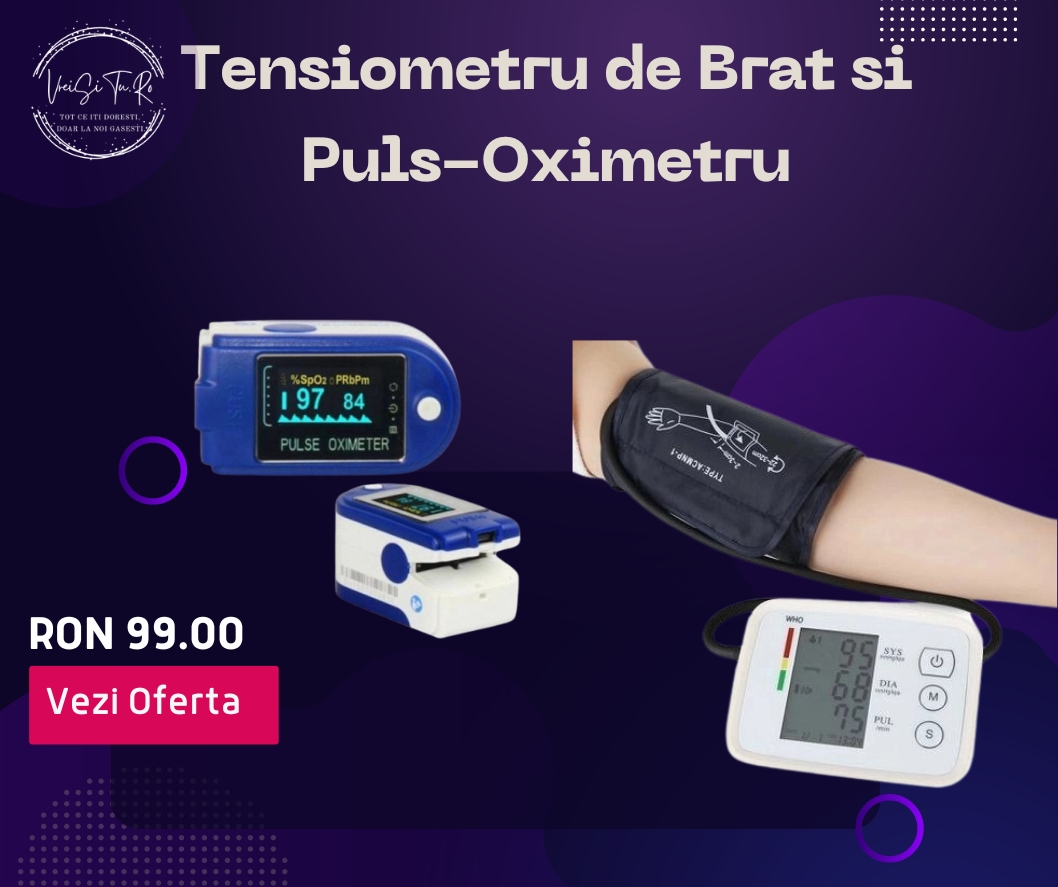 Pachet Promotional Tensiometru Profesional si Oxiometru