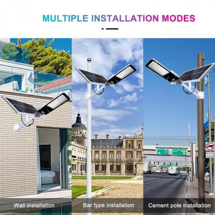 Lampa Stradala 200w cu Panou Solar separat si Telecomanda [7]