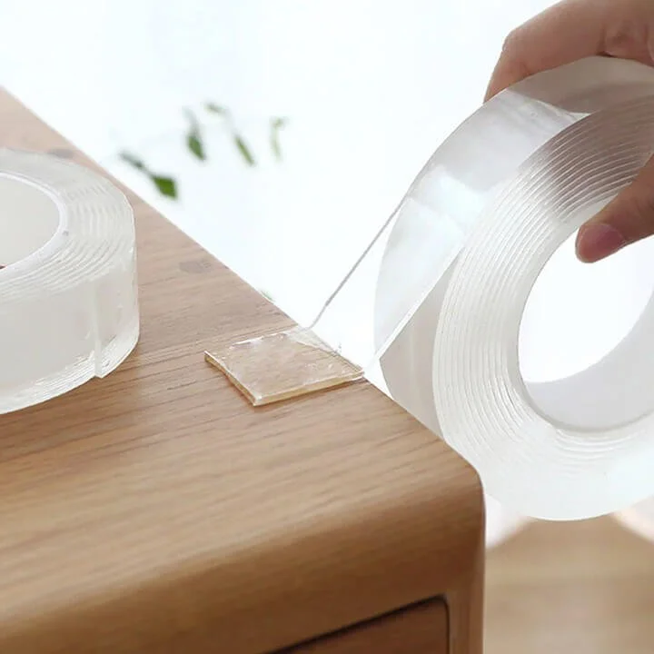 Banda Dublu Adeziva Nano Magic Tape din Silicon, Reutilizabila și Transparentă 1 + 1 [5]