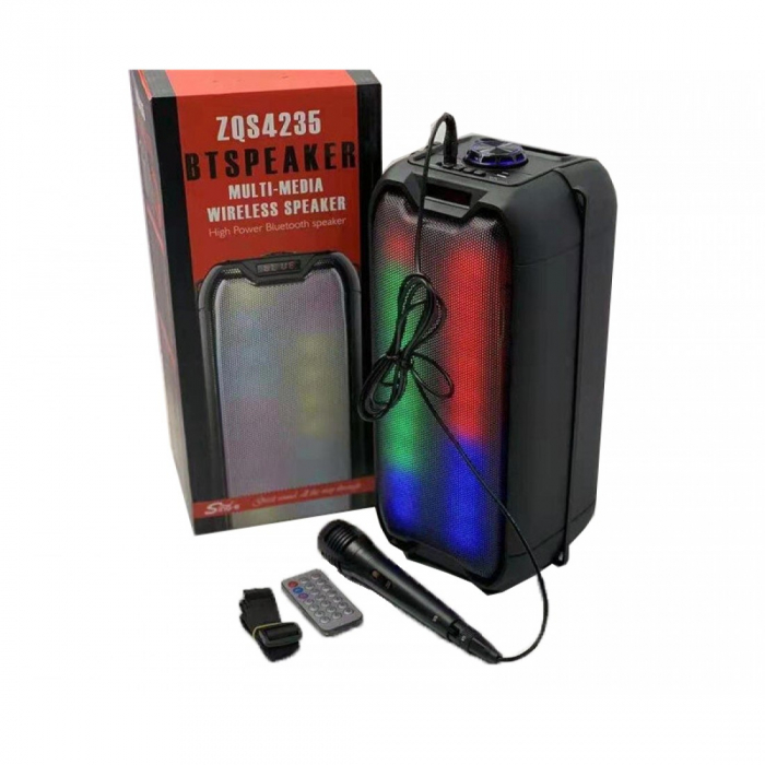 Boxa portabila reincarcabila 16w 3000 mAh cu microfon LED disco [3]