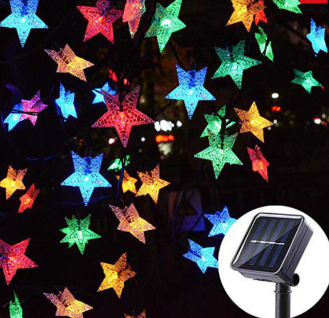 Ghirlanda luminoasa solara RGB Model cu Stelute 5M cu 20 Becuri LED [1]