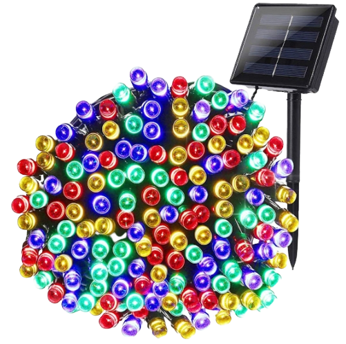 Instalatie cu incarcare solara, 300 LED, 34 metri, Multicolor [2]