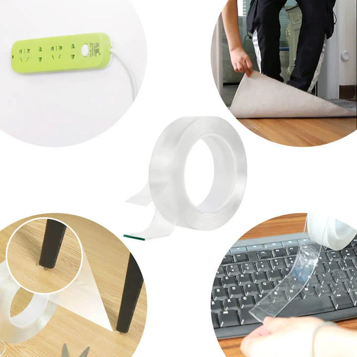 Banda Dublu Adeziva Nano Magic Tape din Silicon, Reutilizabila și Transparentă 1 + 1 [4]