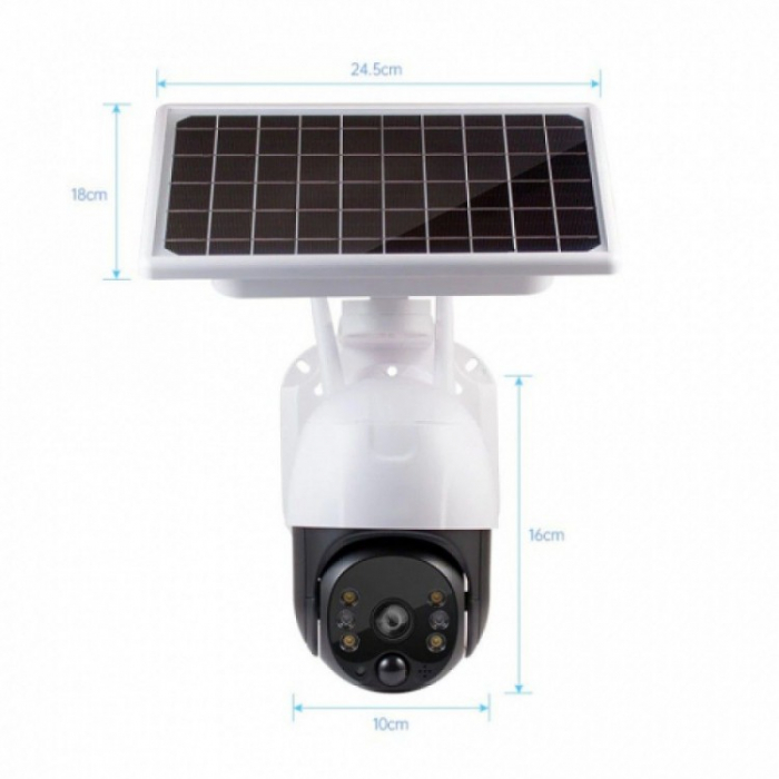 Camera de Supraveghere Rotativa WIFI cu Panou Solar Atasat si Senzor de Miscare [4]