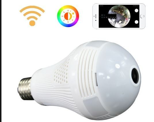 Camera Supraveghere Panoramică HD WiFi Card SD Live View 360 [2]