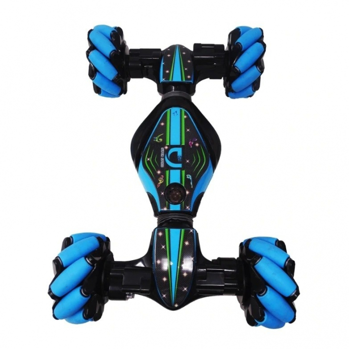 Masinuta cu Telecomanda pentru Cascadorii de Dimensiuni Mari 40x25cm Rosu cu Albastru [2]