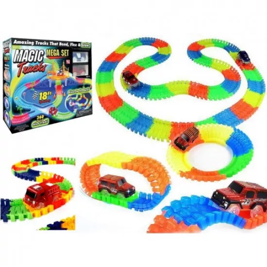 Set 2 Masinute cu Pista Flexibila Magic Tracks 360 Piese [1]