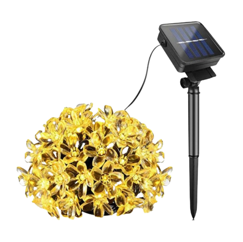 Set 2 x Instalatie Solara de Gradina Flori de Cires cu 50 LED-uri, Alb cald [2]