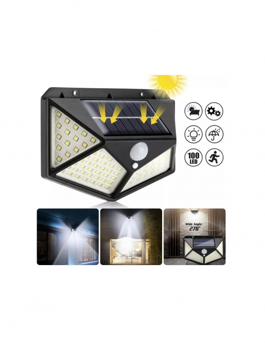 4x Lampi Ultra 100LED Solare cu senzor de miscare [3]