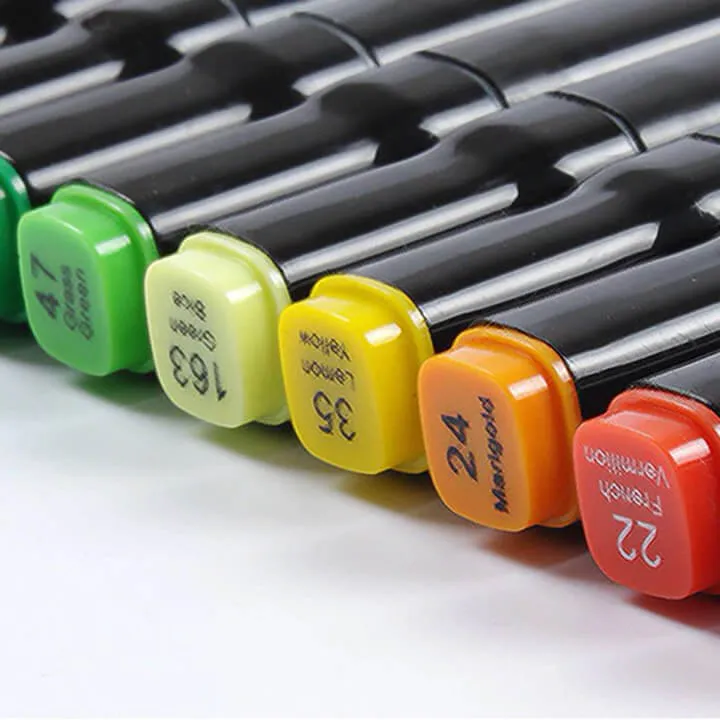 Set 60 Markere Profesionale cu Varf Dublu [4]