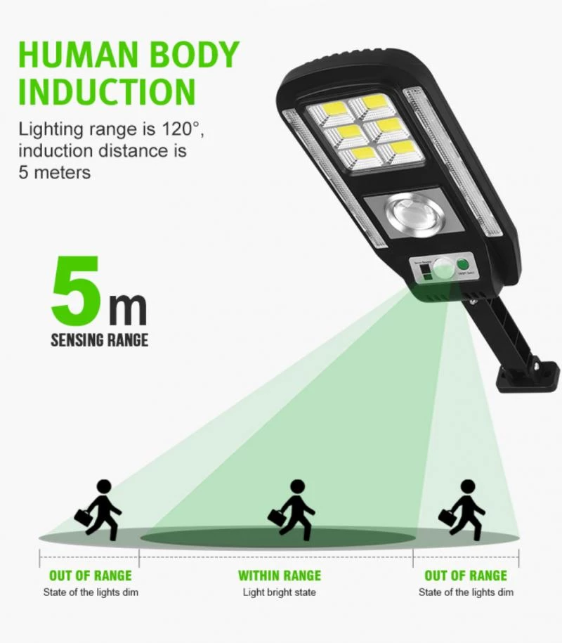 Lampa solara de gradina 89LED Senzor de miscare si Telecomanda [5]
