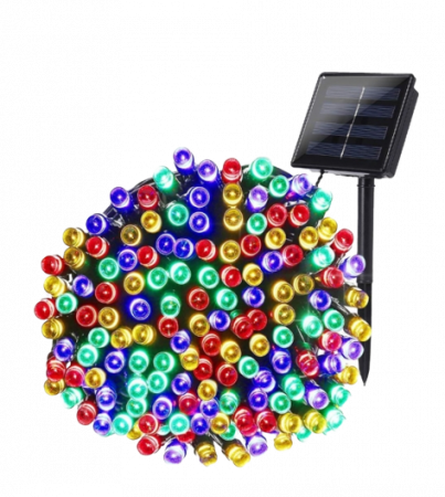 Instalatie cu incarcare solara, 300 LED, 34 metri, Multicolor [2]