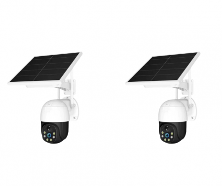 PACHETE PROMOTIONALE - Set 2x Camera de Supraveghere WiFi, Solara, Pentru Exterior, Vedere de Noapte, Grad Protectie Apa IP66, 2 Antene - Copie